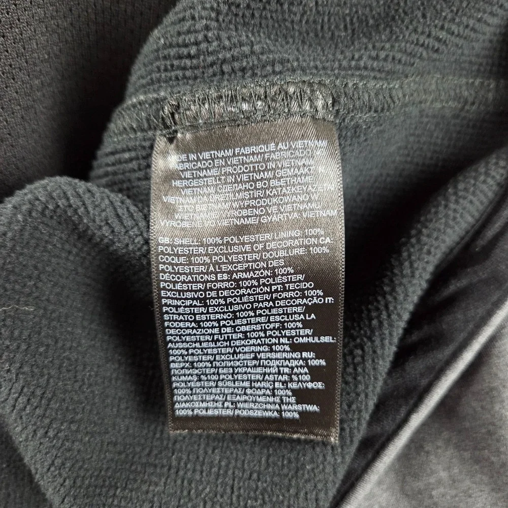 The North Face Ridgewall Vest Mens Medium Gray Soft Shell Windwall Full Zip Logo